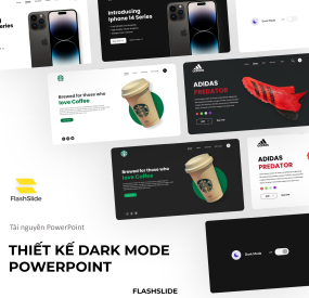 Nguyên liệu thiết kế Dark Mode Powerpoint